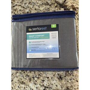 Sertarest Serta Smart Comfort Cooling Sheet Set Full Queen Dark Gray New 5265